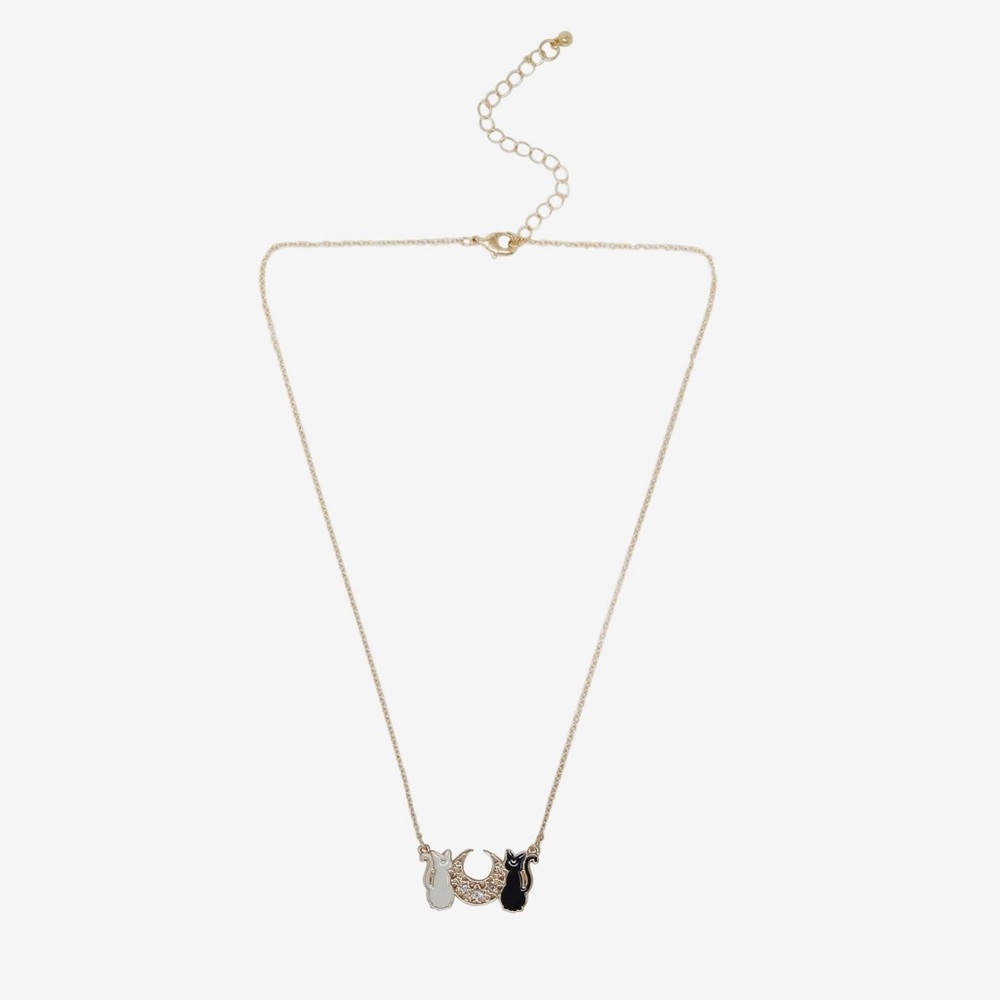 Sailor Moon Luna & Artemis Crescent Moon Necklace from Hot Topic